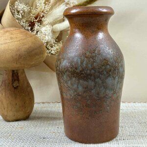 Vintage 1970s Ceramic Vase, Hand-painted Vase, Made in West Germany